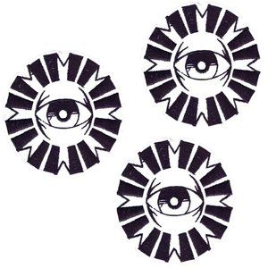 [NEW] 3-PACK SEEING EYE GAZE DESIGN BADGES EASY IRON ON PATCHES EYEBALL LOGO
